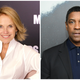 Katie Couric, left; Denzel Washington.